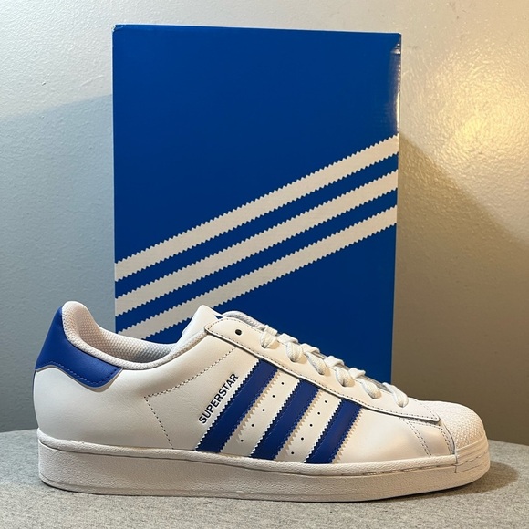 adidas Other - Adidas Superstar Cloud White Blue  Casual Sneakers Men's Shoe Size 11.5 IG9368​​